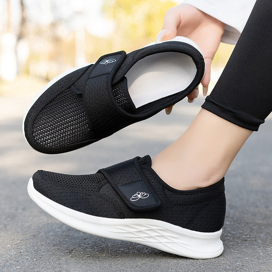 Damen Bequeme Alltagsschuhe mit verstellbarem Klettverschluss EB