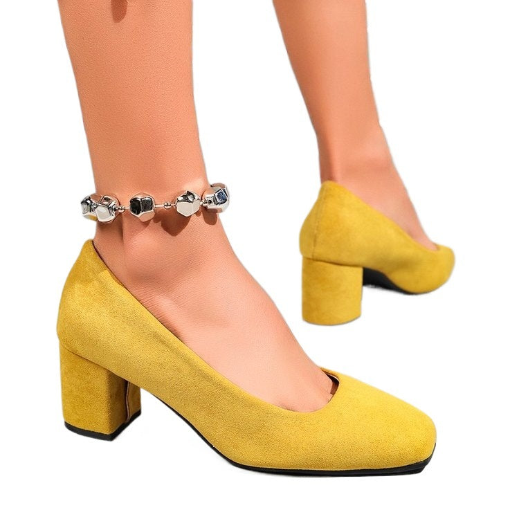 Damen Komfortable Blockabsatz-Pumps EB