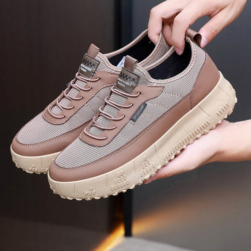 Damen Sportliche und komfortable Sneakers mit dicker Profilsohle EB