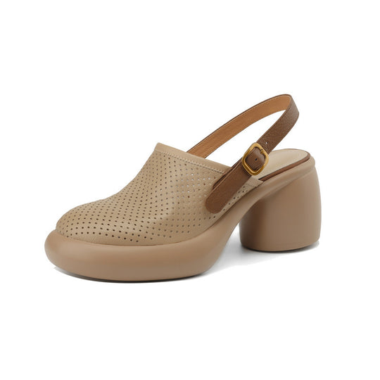 Damen Clogs mit atmungsaktivem Design und elegantem Blockabsatz EB