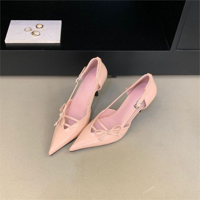Damen Slingback Pumps mit raffinierter Schleifenverzierung EB