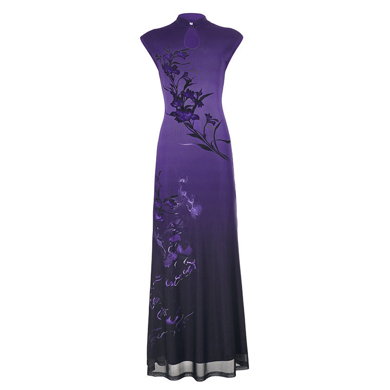 Damen Maxikleid mit elegantem, floralem Design EB