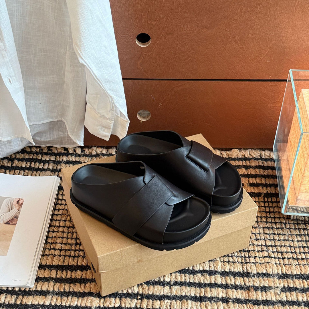Damen Komfortable Slide-Sandalen mit anatomisch geformtem Fußbett und trendigem Riemendesign EB