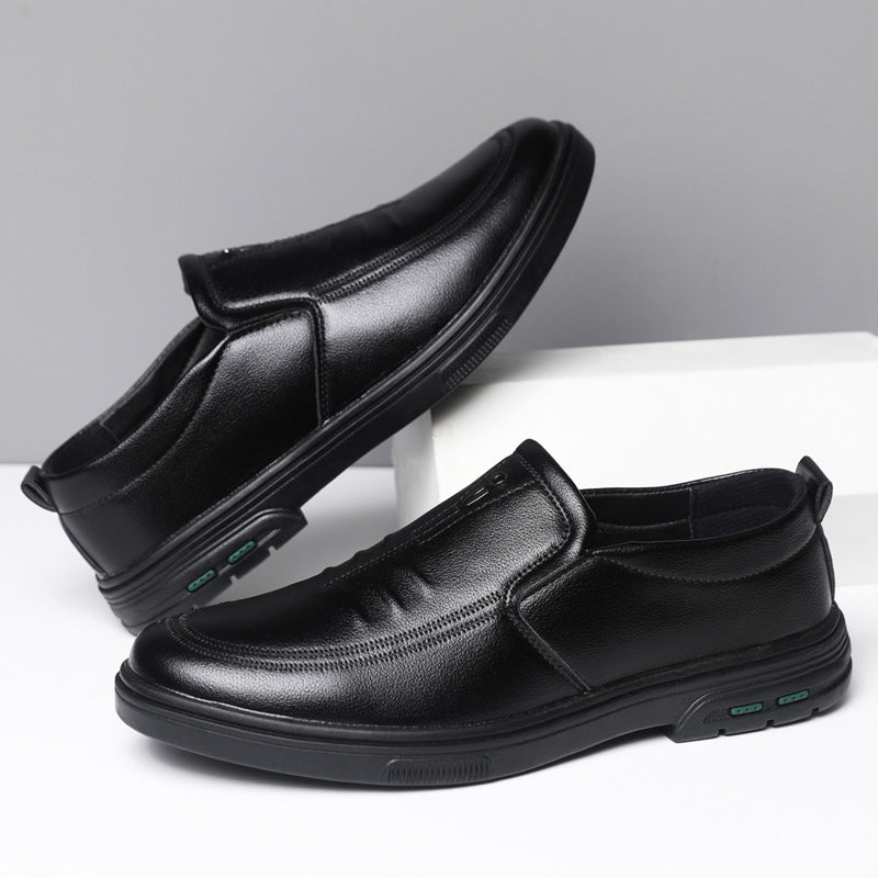 Herren Bequeme Slip-On Lederschuhe mit rutschfester Sohle EB