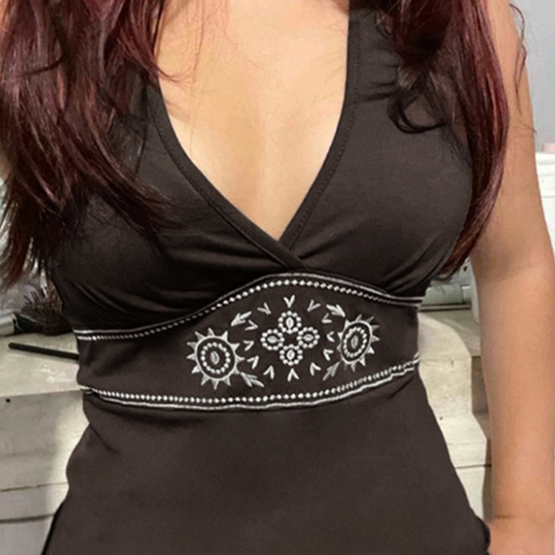 Damen Elegantes Haltertop mit raffinierten Details EB