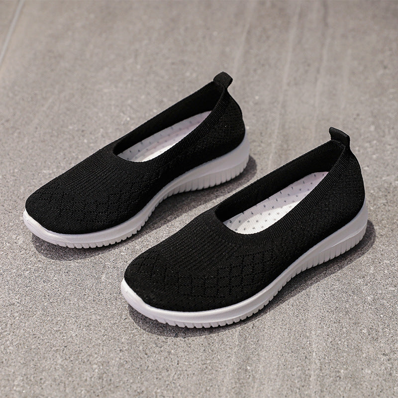 Damen Bequeme und atmungsaktive Slipper mit elastischem Bündchen EB