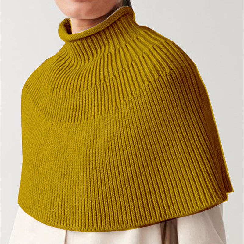 Damen Stricktop mit hohem Kragen und Wellenstruktur EB