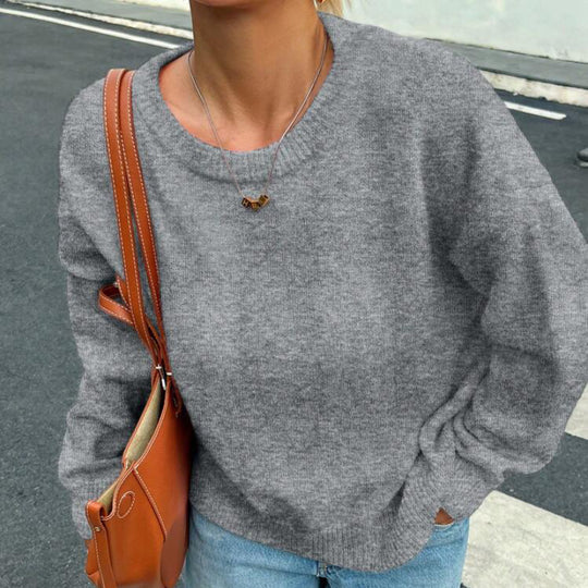 Damen Pullover mit lässigem Schnitt und voluminösen Ärmeln EB