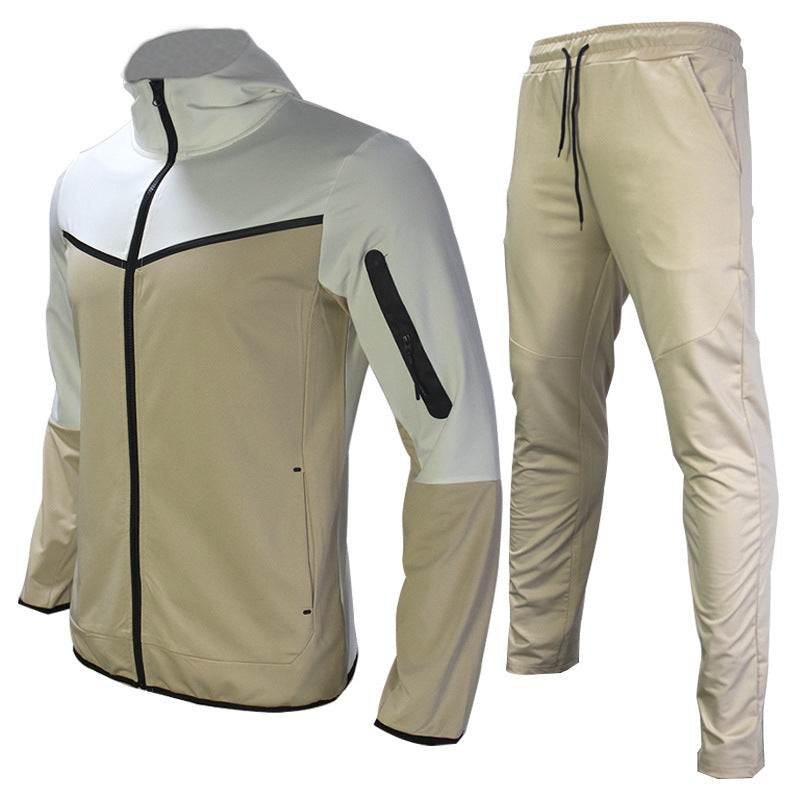 Herren sportliches Hoodie-Set mit atmungsaktiven Eigenschaften und modernen Kontrastdetails EB