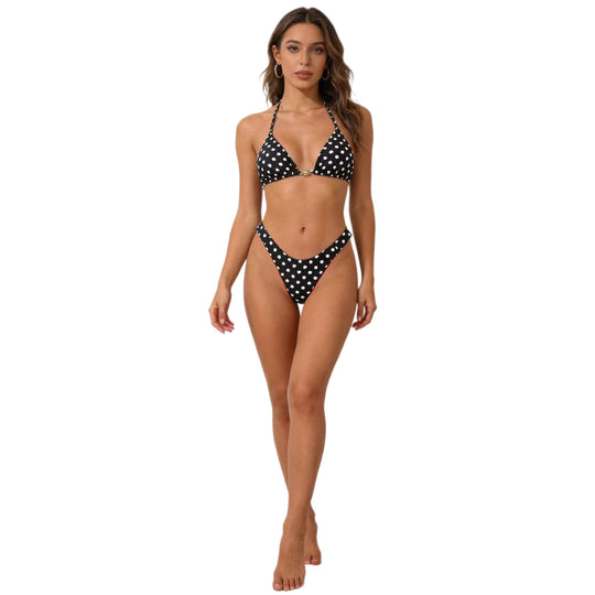 Damen Triangel-Bikini mit aufregendem Leo-Muster EB