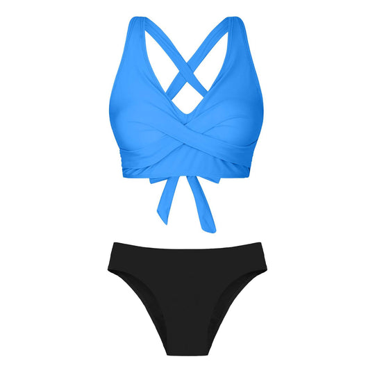 Damen Zweiteiliger Badeanzug mit floralem Design EB