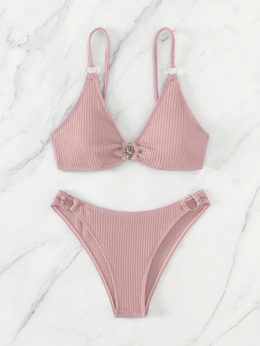 Damen Triangel-Bikini mit Ringverzierungen EB