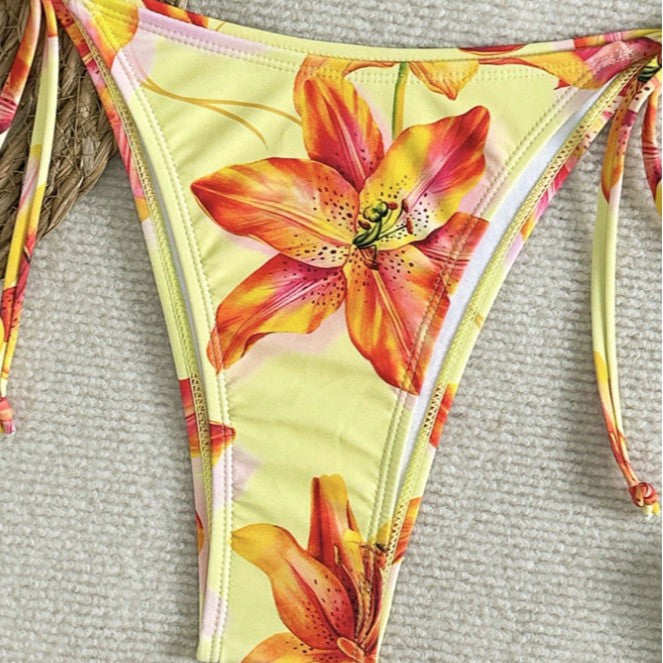 Damen Triangel-Bikini-Set mit floralen Akzenten EB