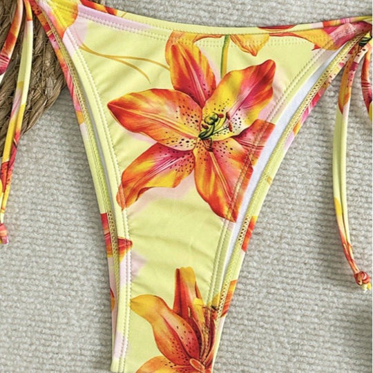 Damen Triangel-Bikini-Set mit floralen Akzenten EB