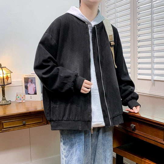 Herren entspannte Baumwolljacke im lässigen Stil EB