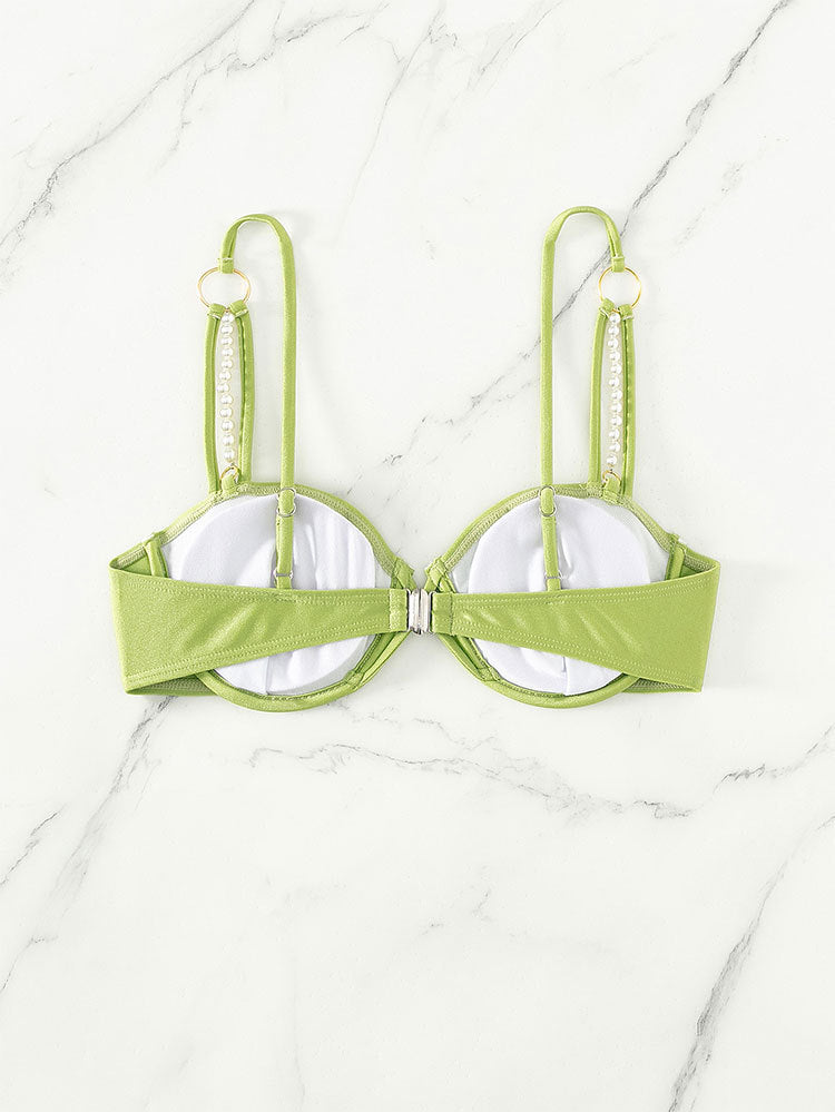 Damen Bikinioberteil mit eleganten Perlendetails EB