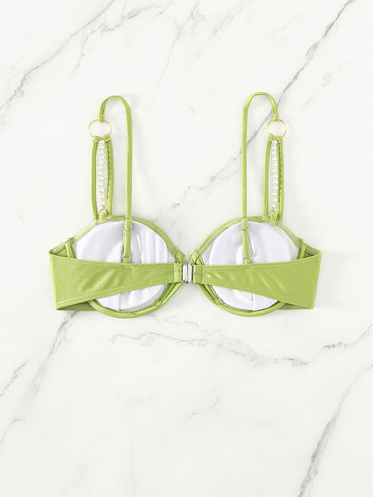 Damen Bikinioberteil mit eleganten Perlendetails EB