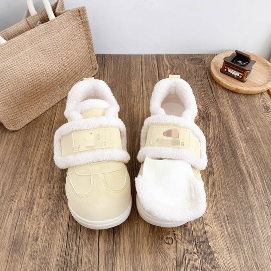 Damen warme Sneaker mit flauschigem Innenfutter und praktischem Klettverschluss EB