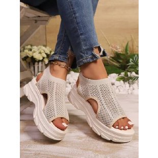 Damen Atletische Freizeit-Sandalen mit atmungsaktivem Mesh-Obermaterial EB