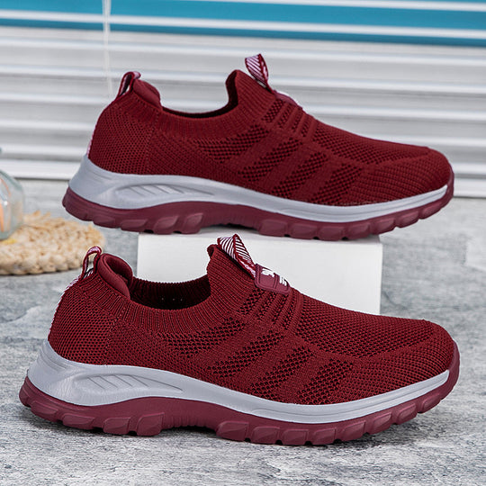 Damen Sportschuhe mit atmungsaktiver Strickoberfläche und rutschfester Sohle EB