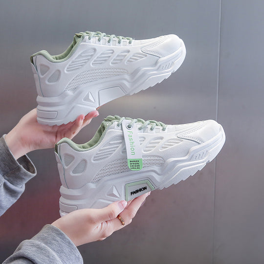 Damen Sportliche Sneakers mit atmungsaktiver Mesh-Oberfläche und dämpfender Sohle EB