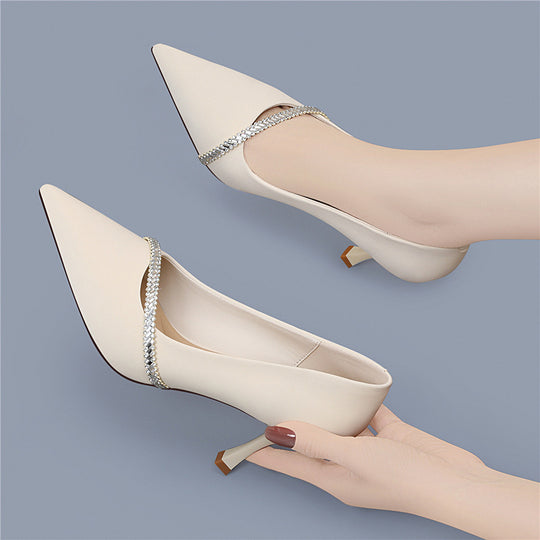 Damen elegante Pumps mit funkelndem Zierdetail EB