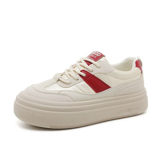 Damen modische Plateau Sneakers mit stabiler Laufsohle und atmungsaktivem Obermaterial EB