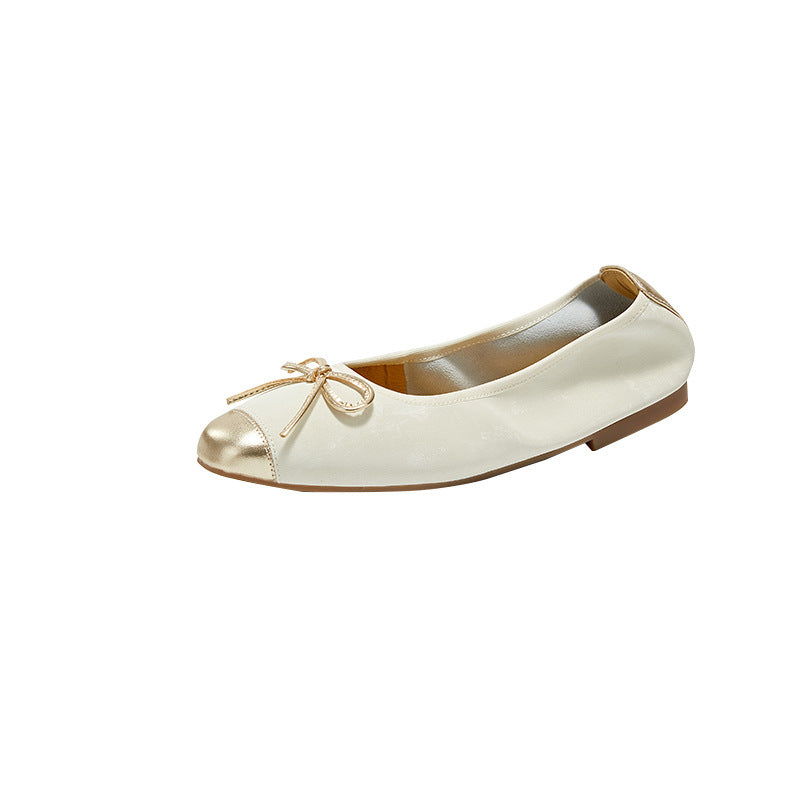 Damen elegante Ballerinas mit dekorativer Schleifenverzierung und hochwertigem Obermaterial EB