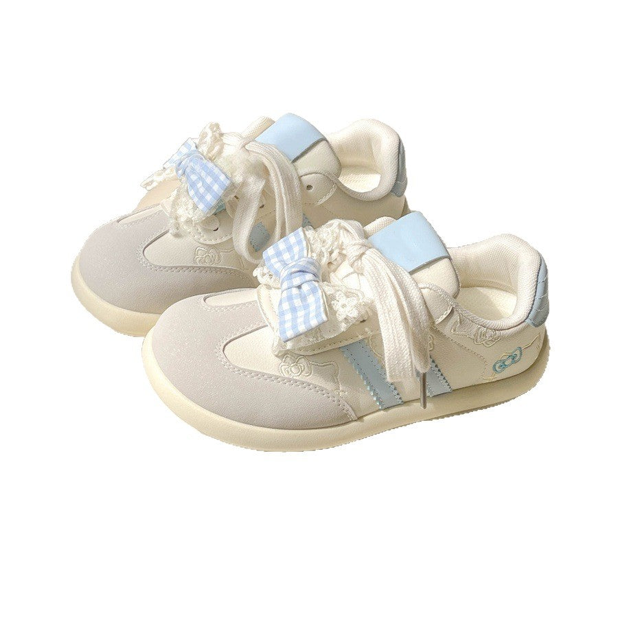 Damen Sneakers mit verspielten Schleifenakzenten und atmungsaktivem Obermaterial EB