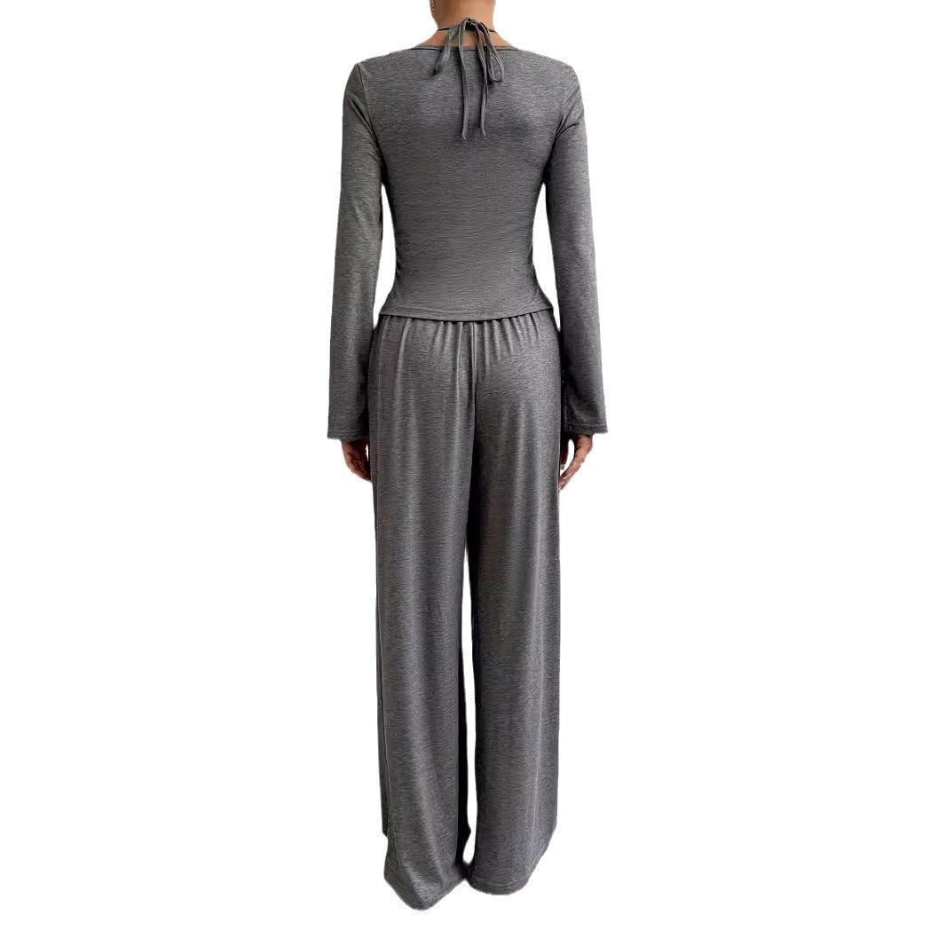 Damen Lässiges und modisches Lounge-Set mit weitem Schnitt und eleganten Ärmeln EB