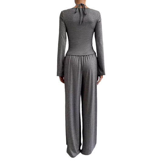 Damen Lässiges und modisches Lounge-Set mit weitem Schnitt und eleganten Ärmeln EB