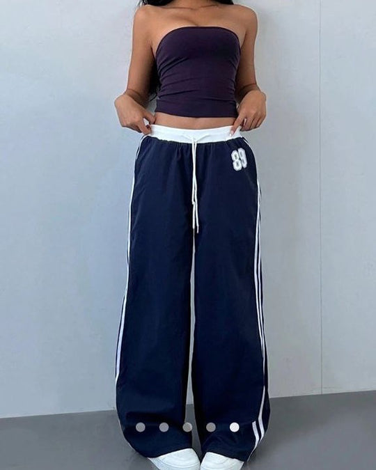 Damen Sportliche Jogginghose mit seitlichen Streifen EB