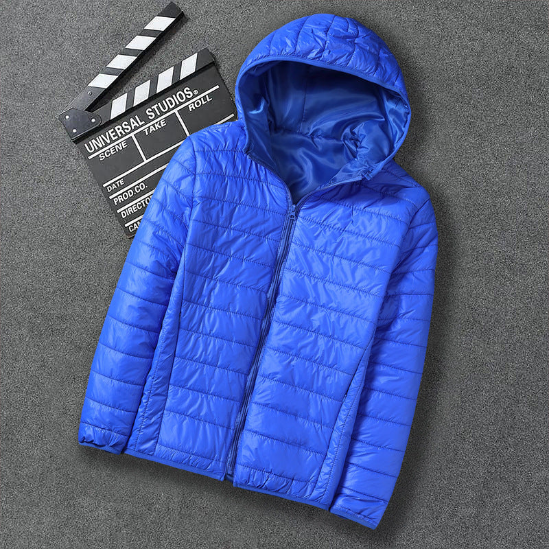 Herren nan ultraleichte Kapuzen-Steppjacke mit Packfunktion und winddichtem Shell EB