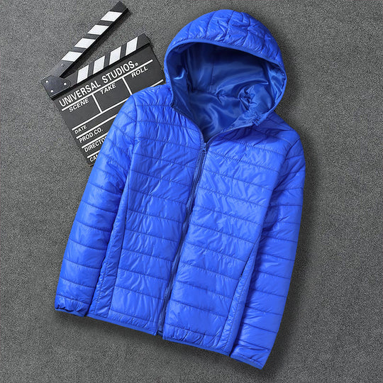 Herren nan ultraleichte Kapuzen-Steppjacke mit Packfunktion und winddichtem Shell EB