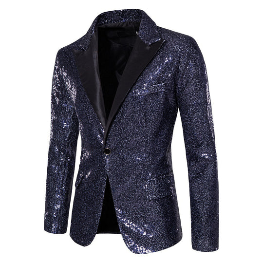 Herren schimmernder Pailletten Blazer EB