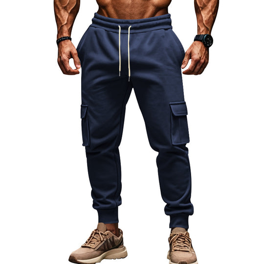 Herren Cargo-Jogginghose mit elastischem Bund und multifunktionalen Taschen EB