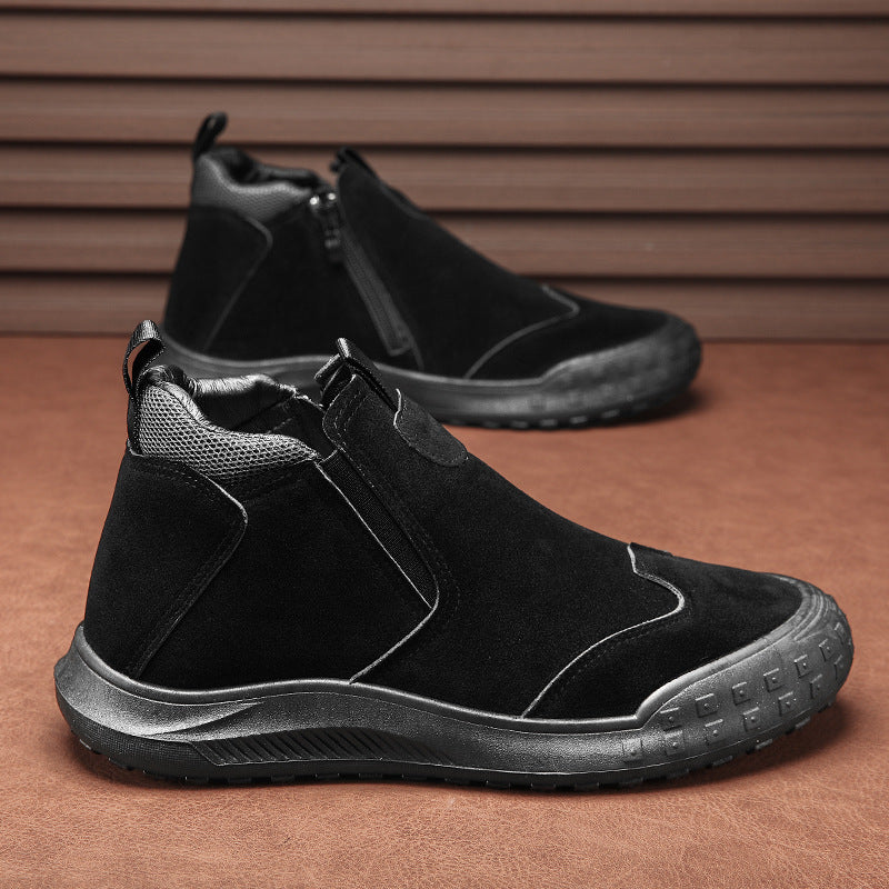 Damen Bequeme und modische Stiefel mit Reißverschluss EB