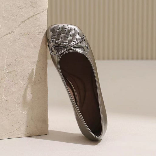 Damen Ballerinas mit geflochtenem Design und komfortablem Fußbett EB