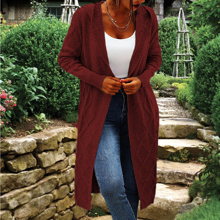 Damen Strickjacke mit offenen Kanten und lässigem Schnitt EB