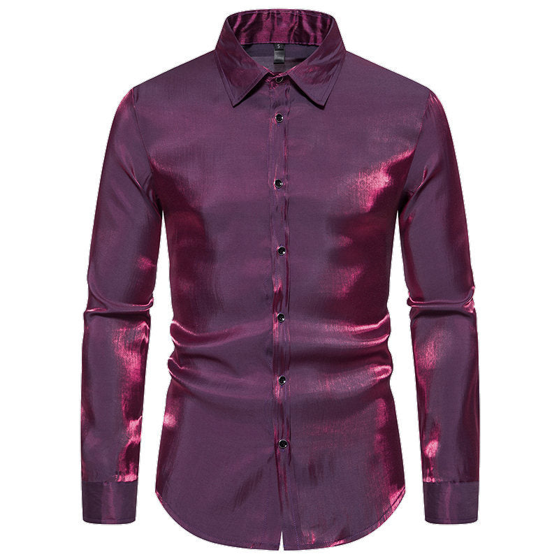 Herren Langarmhemd mit schimmerndem Finish und eleganter Passform EB