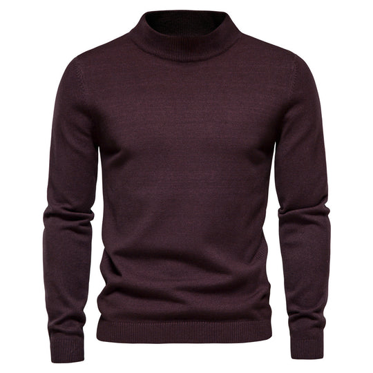 Herren eleganter Rollkragenpullover aus feiner Wolle EB