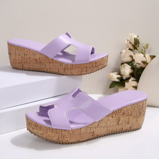 Damen Wedge-Sandaletten mit elegantem Kork-Design EB