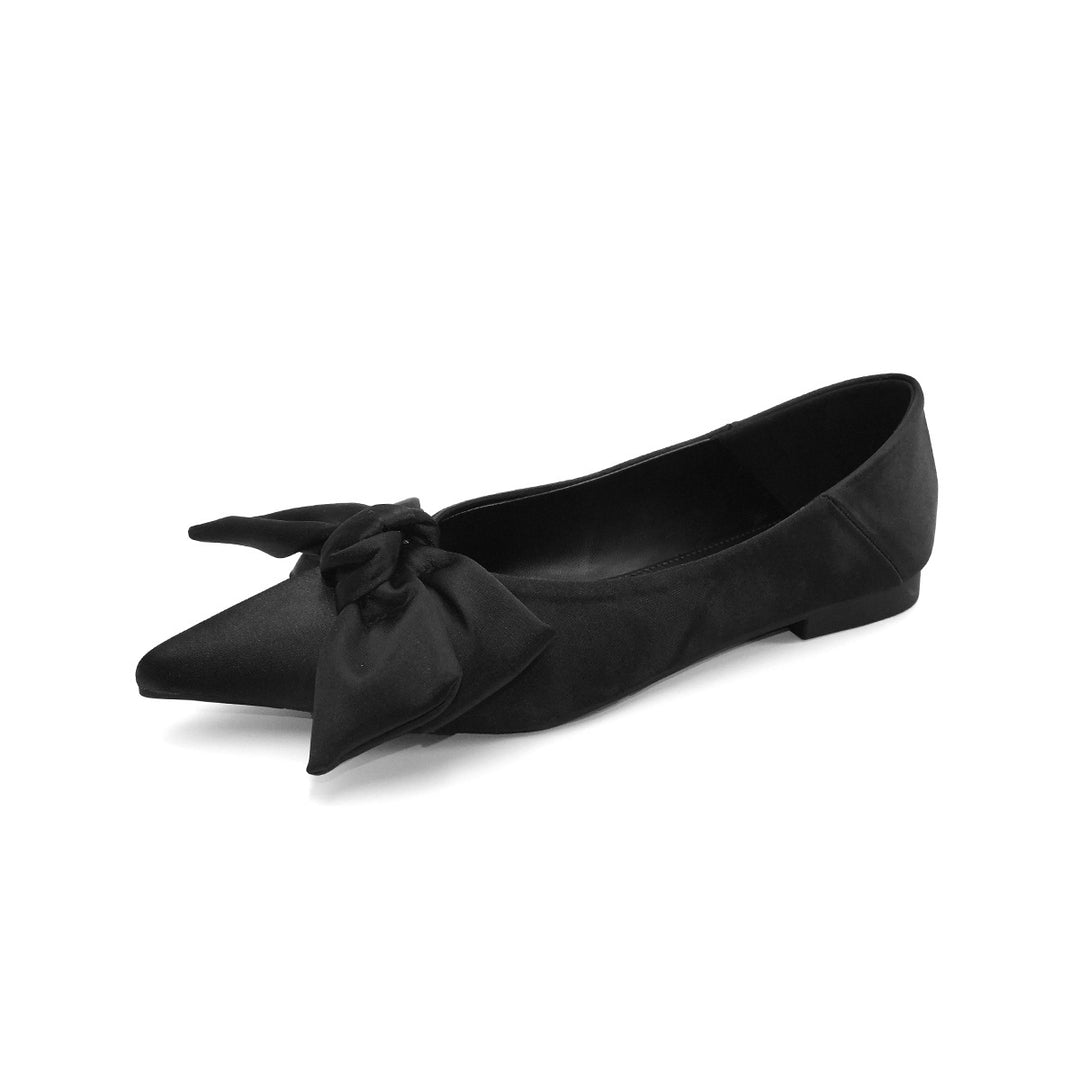 Damen Ballerinas mit stilvollem Karomuster und eleganter Schleifenapplikation EB