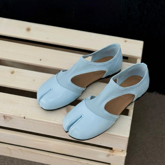 Damen Elegante und trendige Halbschuhe mit einzigartigem Zehen-Design EB