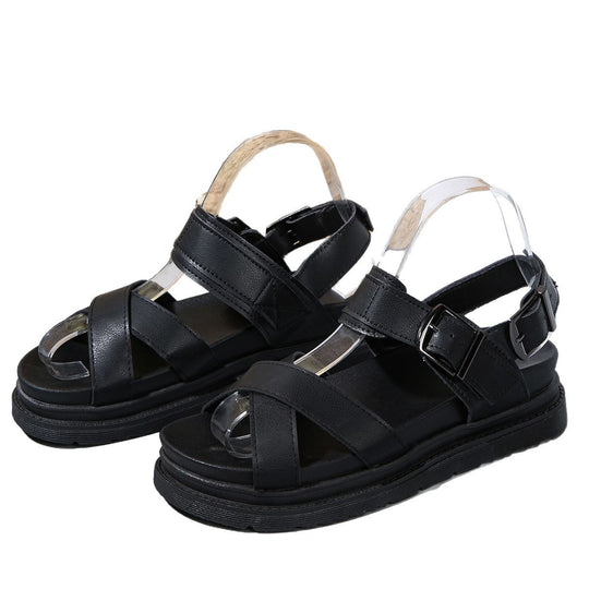 Damen Multicolor Sandalen mit verstellbarem Riemen und rutschfester Sohle EB