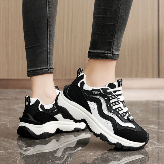 Damen trendige Chunky Sneakers mit atmungsaktivem Mesh und stabiler Sohle EB