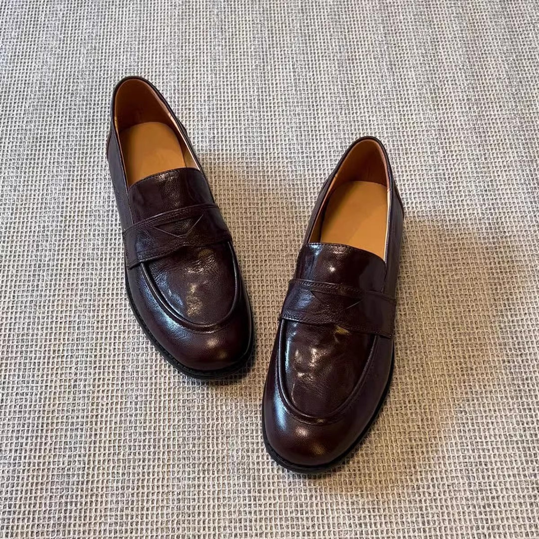 Damen Mokassins aus hochwertigem Leder mit elegantem Schlupfdesign EB