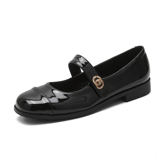 Damen Mary-Jane Pumps mit edlem Lackfinish und modischem Riemen EB