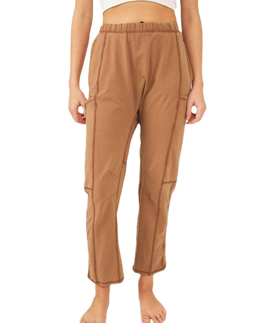 Damen Bequeme Freizeithose mit praktischen Seitentaschen und elastischem Bund EB