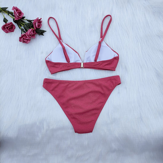 Damen Triangel-Bikini-Set mit verstellbaren Trägern EB